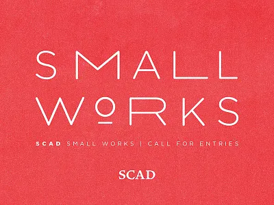 Small Works identity lockup type typography vinyl