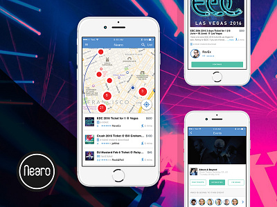 Nearo app mobile design product design ui ux