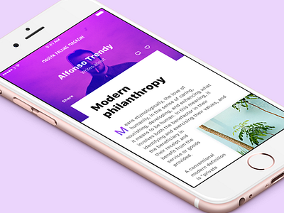 Modern Talking Magazine apple blog gradient ios ios10 iphone mockup share sketchapp smartphone typography web