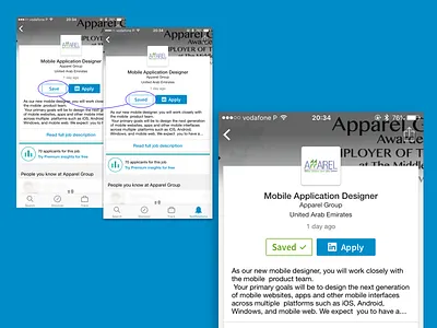 LinkedIn job search UX issue design dontleavemehere experience in linked linkedin ui usability user ux