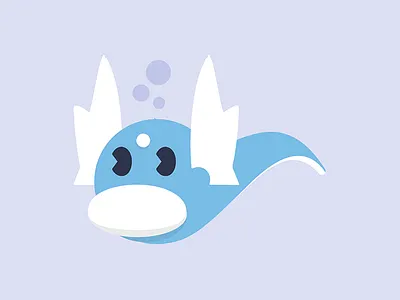Dratini cute illustration pokemon vector
