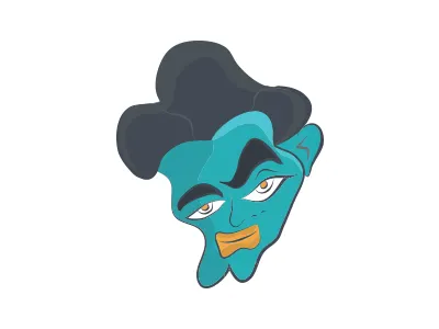 Mr Spiky character dangerous illustrations spiky wink