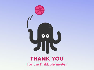 Dribbble 1st Shot 1st shot dribbble invite octopus thank you