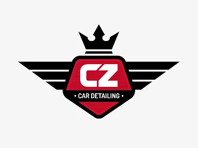 CZ Car Detailing | Logo Proposal badge crown logotype shield vector