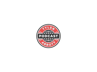 Podcast Logo badge circle clean design logo typography