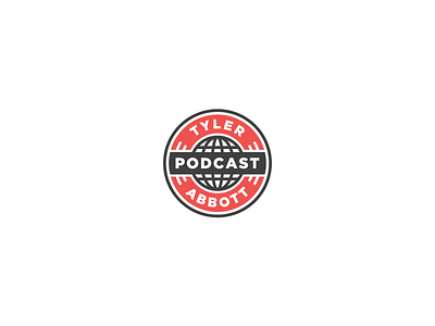 Podcast Logo badge circle clean design logo typography