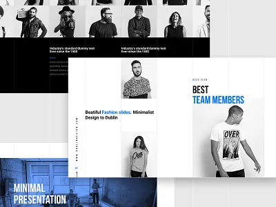 Grids Minimal Powerpoint Template clean creativemarket minimal minimalist powerpoint ppt pptx presentation template