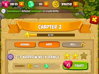 UI Elements currency dragon elements game gems gold illustration stars ui