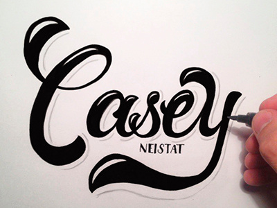 Do somebody else like Casey Neistat? brush brushpen calligraphy casey composition handlettering lettering logo design neistat typography