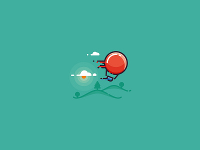 When wind is too strong - hot air balloon illustration air balloon clouds fly hot hot air balloon icon illustration nature sky visualisation wind