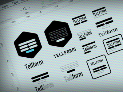 Tellform Logo form logo shapes sketch tellform