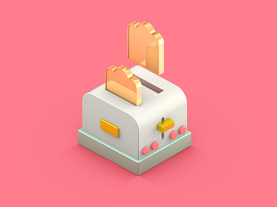 Breadmaker 3d bread colorful funny icon