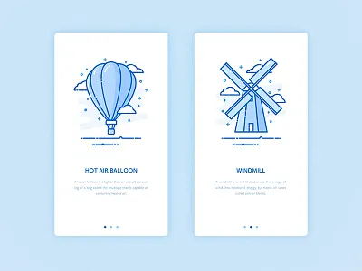 Onboarding 01 air balloon blue guide hot onboarding page ui wind windmill