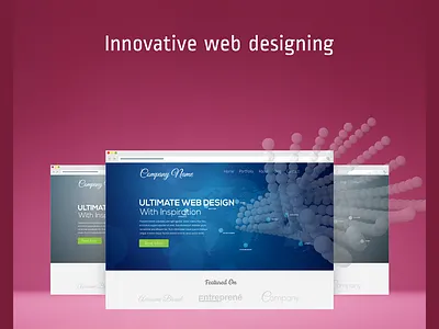 Responsive Website design experience interface landing material page photoshop responsive user web