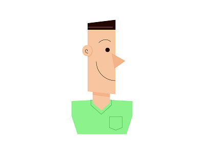 Character Bust bust character flat design green head illustration illustrator