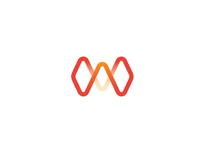 W - Logo Mark 2 corporate curve estate logo mark new orange real red simple technology w