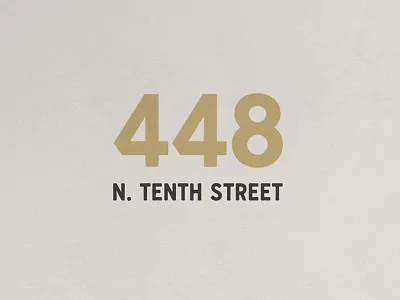 448 North 10th Street Nº 001 branding logo number numbers philadelphia retro type typography vintage