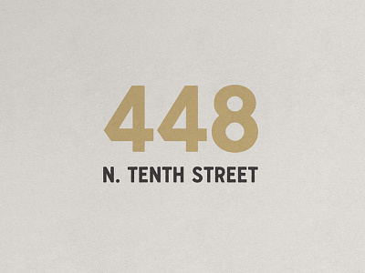 448 North 10th Street Nº 001 branding logo number numbers philadelphia retro type typography vintage