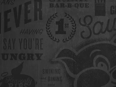 BBQ bbq branding collage illustration