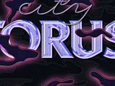 Poster detail bevel drop shadow emboss glow gradient party poster type