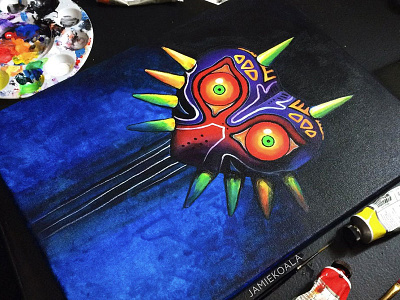 Majora's Mask Fan Art! art game gamer jamie koala jamie koala art majoras mask paint painting zelda