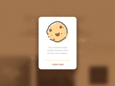 DailyUI #016 - Pop-up / Overlay 016 cookie dailyui illustration overlay pop up ui uidesign