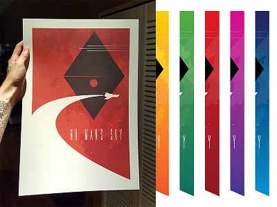 NMS Color samples atlas illustration minimalistic no mans sky poster print scifi space