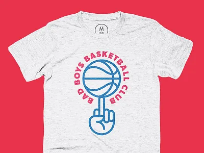 Bad Boys Basketball Club Cotton Bureau basketball cotton bureau detroit illustration line middle finger nba pistons shirt