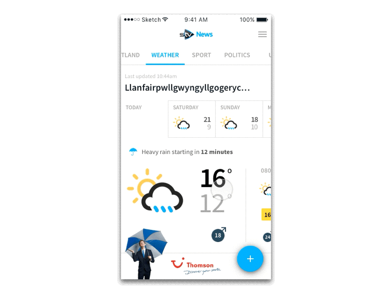 Updating the Weather animations ios minimal principle stv news weather