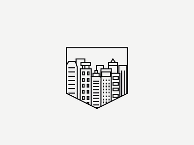 Skyscapers city creative icon line logo skyscaper urban vector