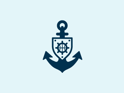 Anchor balla anchor balla crest design flat illustration ocean sailor sea