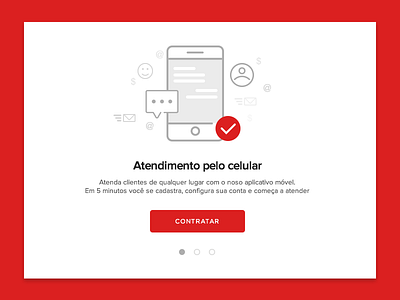 Welcome screen clean gray grey icons illustration mobile modern page red splash welcome white