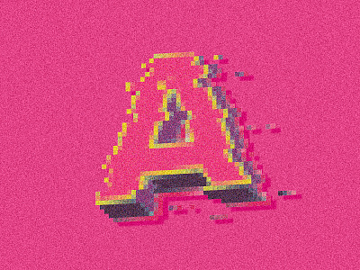 Glitchin' Madness design glitch hack noise pixel type typography