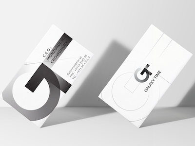 galaxy time branding business card logo