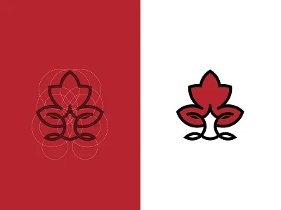 Treekster = Tree + Trickster. brand geometric grid. logo red t shirt tree trickster