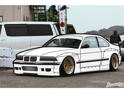 BMW M3 bmw car car design flat illustrator m3