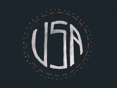 GO USA branding distress grunge identity illustration lettering olympics usa