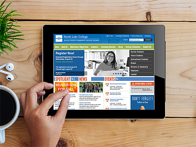 North Lake College branding ui design ux