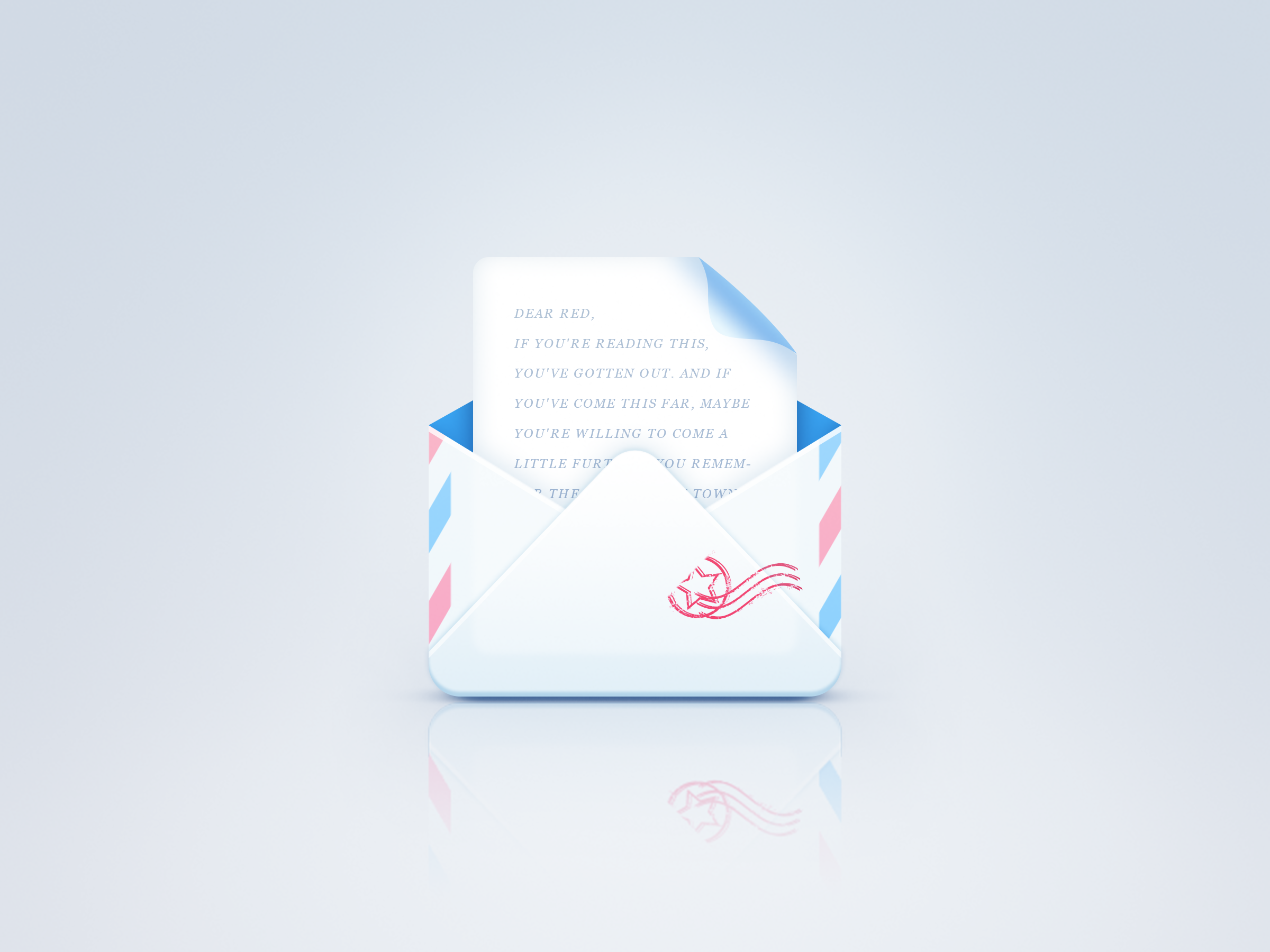 Mail blue clean contact email envelope icon mail message mobile white