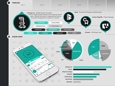 Visual Resume - Light Theme designer infographic portfolio product resume visual