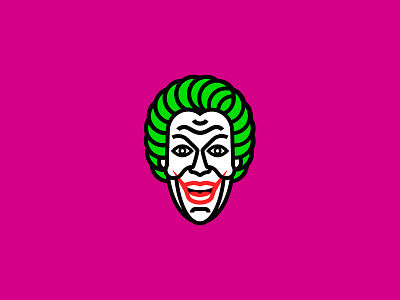 The Joker 1960s batman cesar romero clown green head icon illustration joker logo male purple