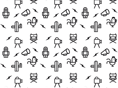 Icons & Pattern, "NO HAY BRONCA" black design estmont flat icon identity illustration logo monogram oscar pattern