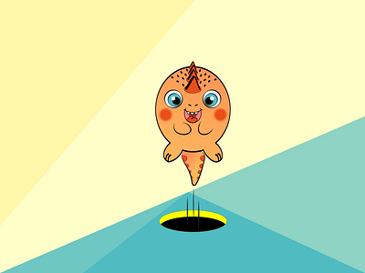 Canon monster canon cute illustrator monster vector