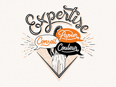 // Illustration for Mandarine studio // artwork illustration lettering typography