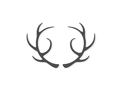 Ferguson Farm Antlers antlers dog dog nose illustration logo logo design negative spacing
