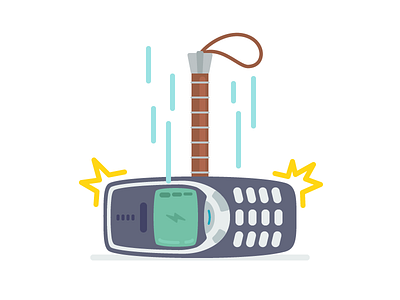 The Hammer of Thor 2d 3310 avengers hammer icon illustration lightning nokia outline thor vector