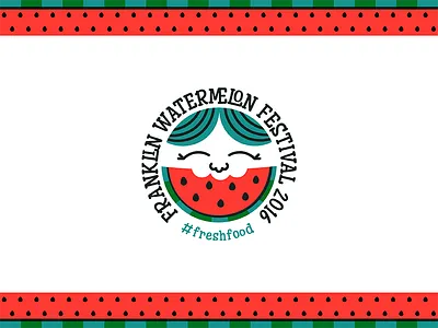 Franklin Watermelon Festival eating farmer farmers market festival franklin fun kid logo tennessee watermelon