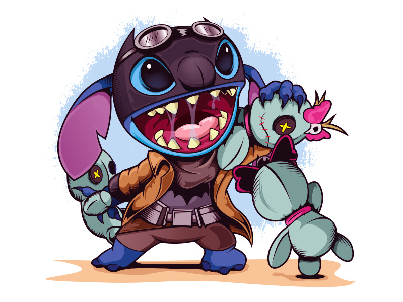 Example of Stitch Batman
