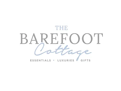 The Barefoot Cottage Logo boutique branding chic gifts logo shop shop local shopping store typography