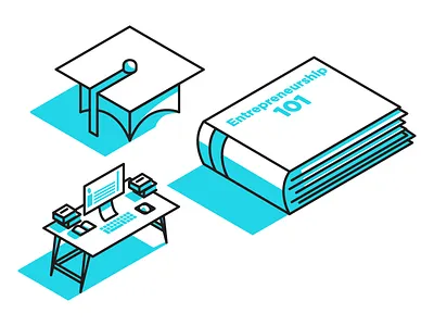 BLP Icons - Education blp books business desk icon illustrator isometric mac vector